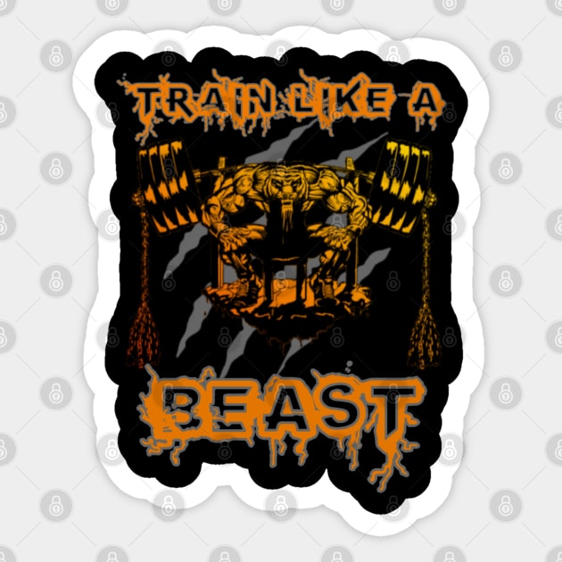 Train Like A Beast Sticker by American Phoenix 